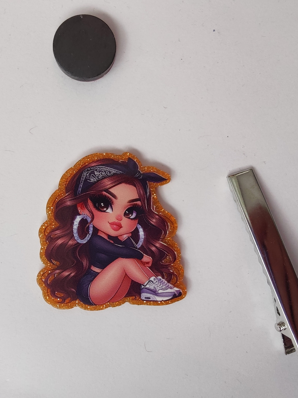 Custom Handmade Character Magnet or Hair Clip- Chonga